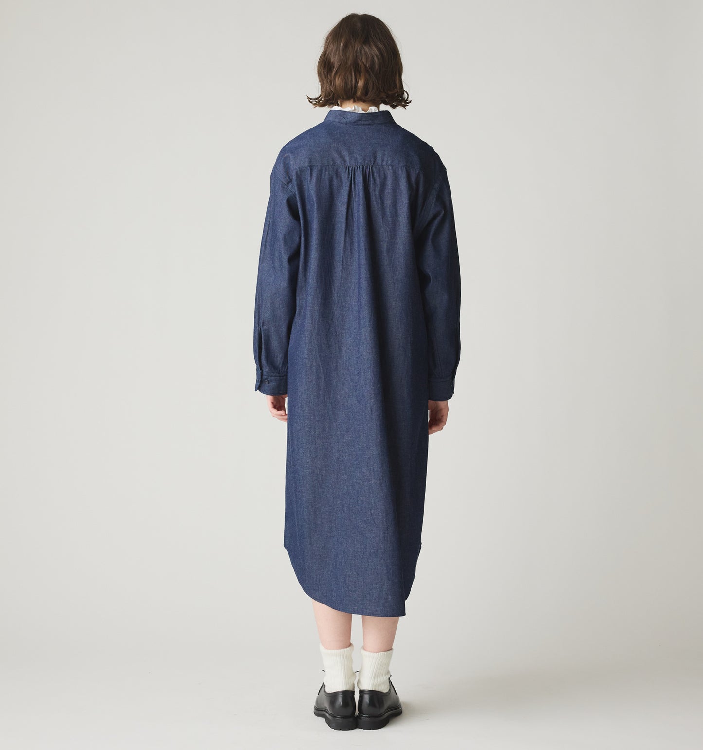 【A】denim shirt onepiece