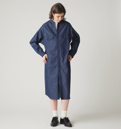【A】denim shirt onepiece
