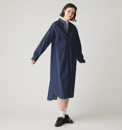 【A】denim shirt onepiece