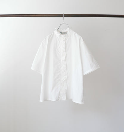 【A】half sleeve frill short shirt