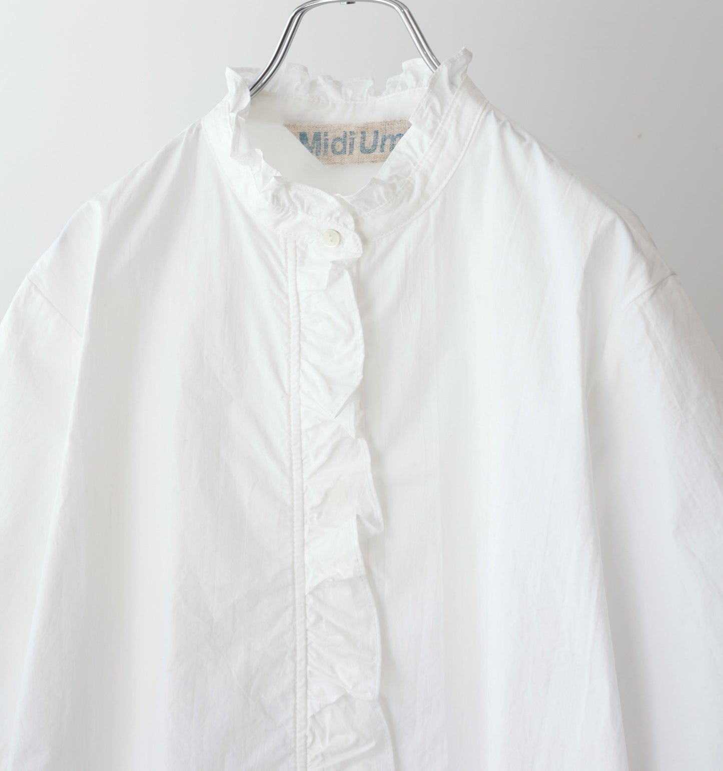 【A】half sleeve frill short shirt