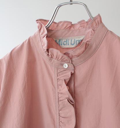 【A】half sleeve frill short shirt