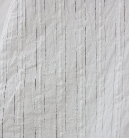 【A】sheer stripe back gather shirt