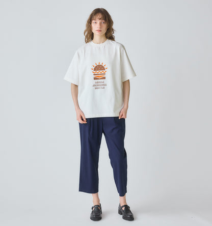 【A】hamburger print T shirt