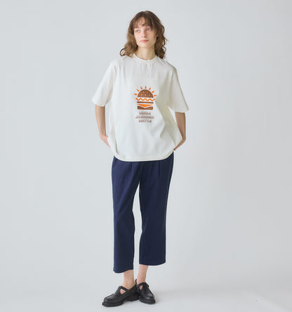 【A】hamburger print T shirt