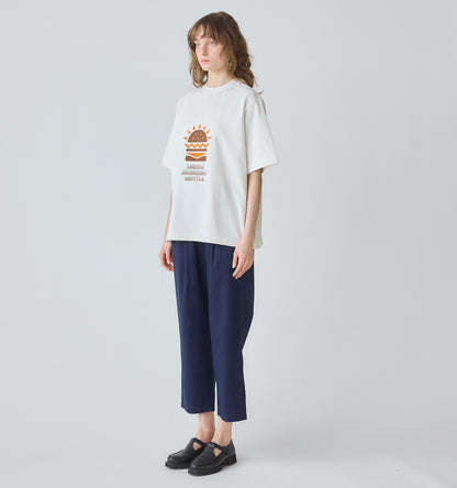 【A】hamburger print T shirt