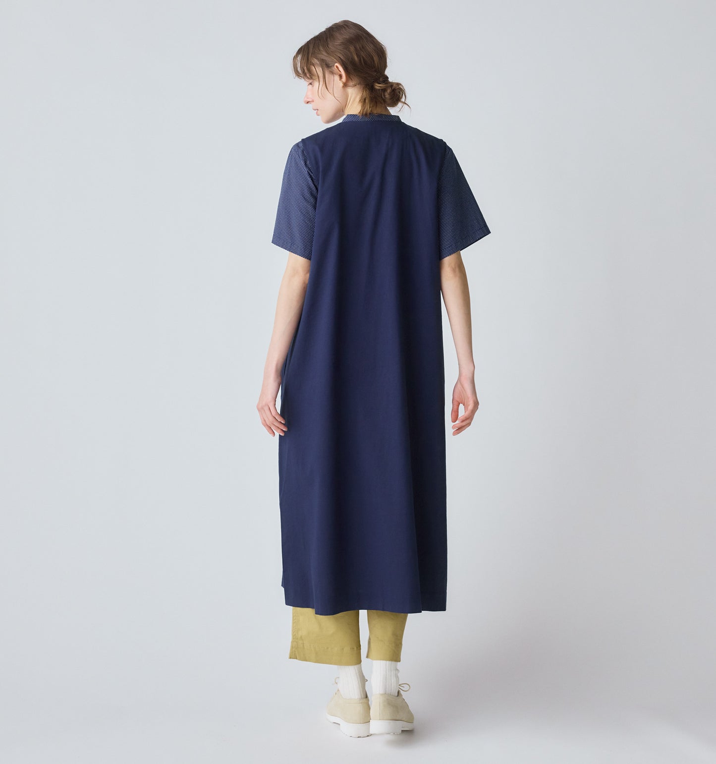 【A】crew neck gilet one piece