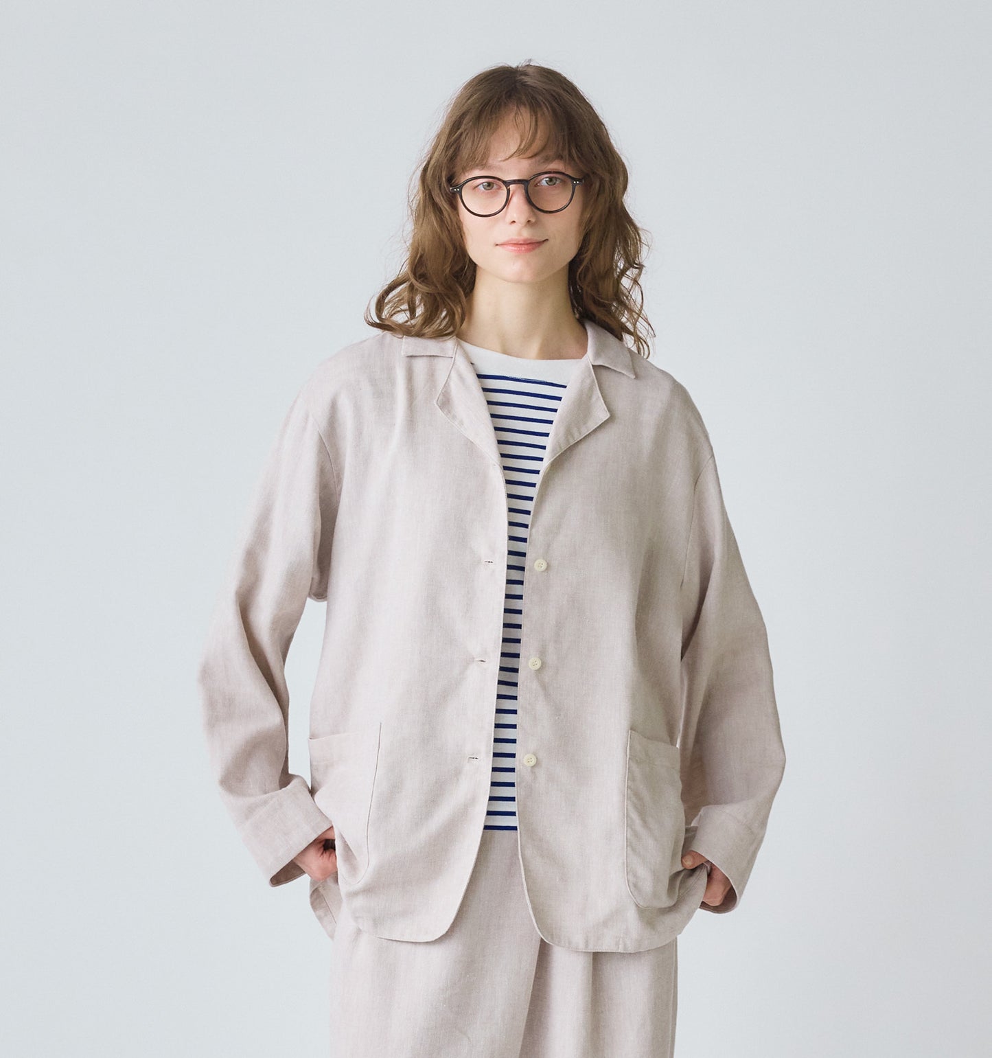 【A】NORTHERN LINEN shirt jacket