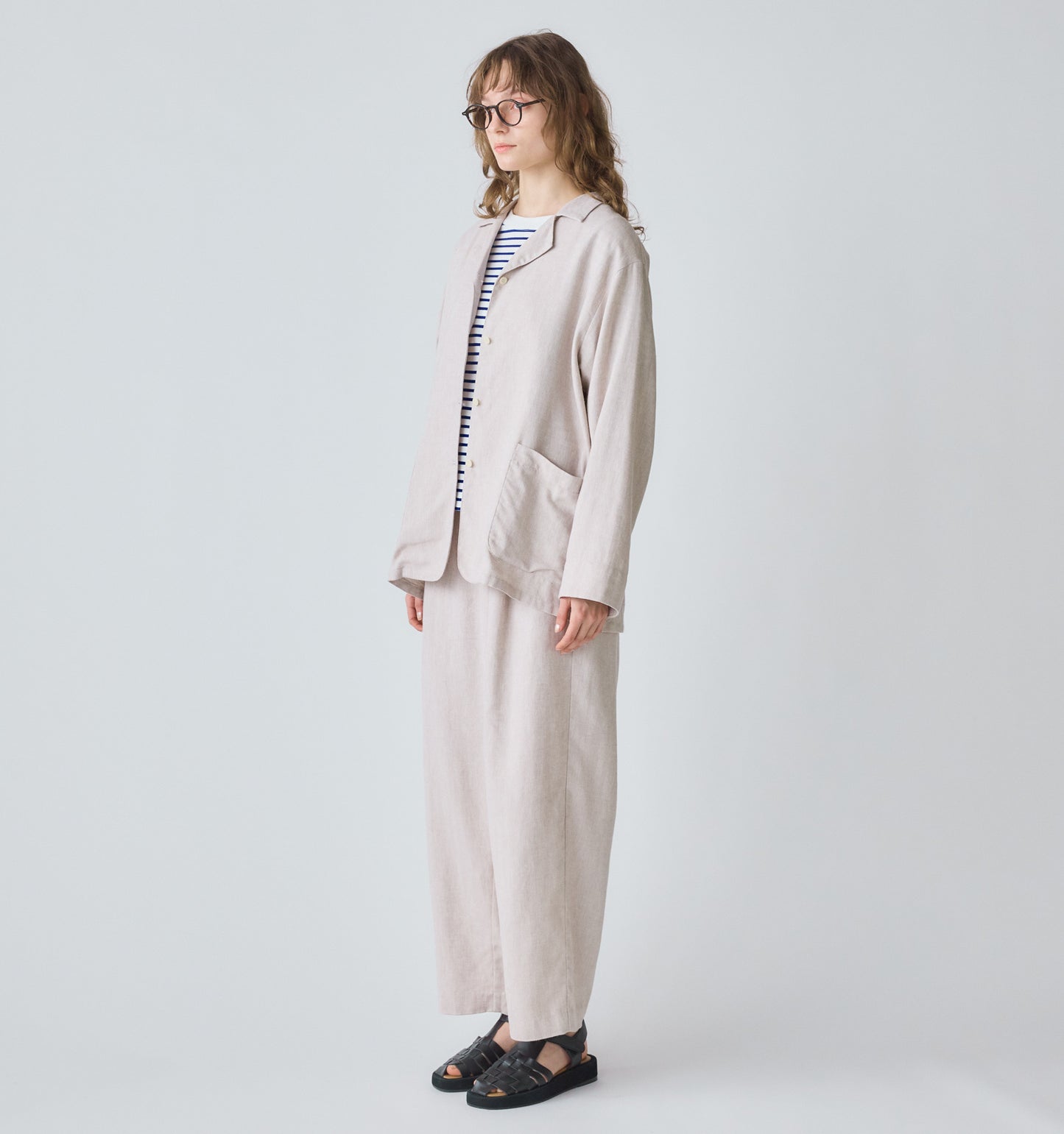 【A】NORTHERN LINEN shirt jacket