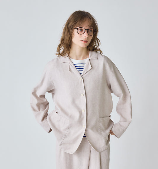 【A】NORTHERN LINEN shirt jacket
