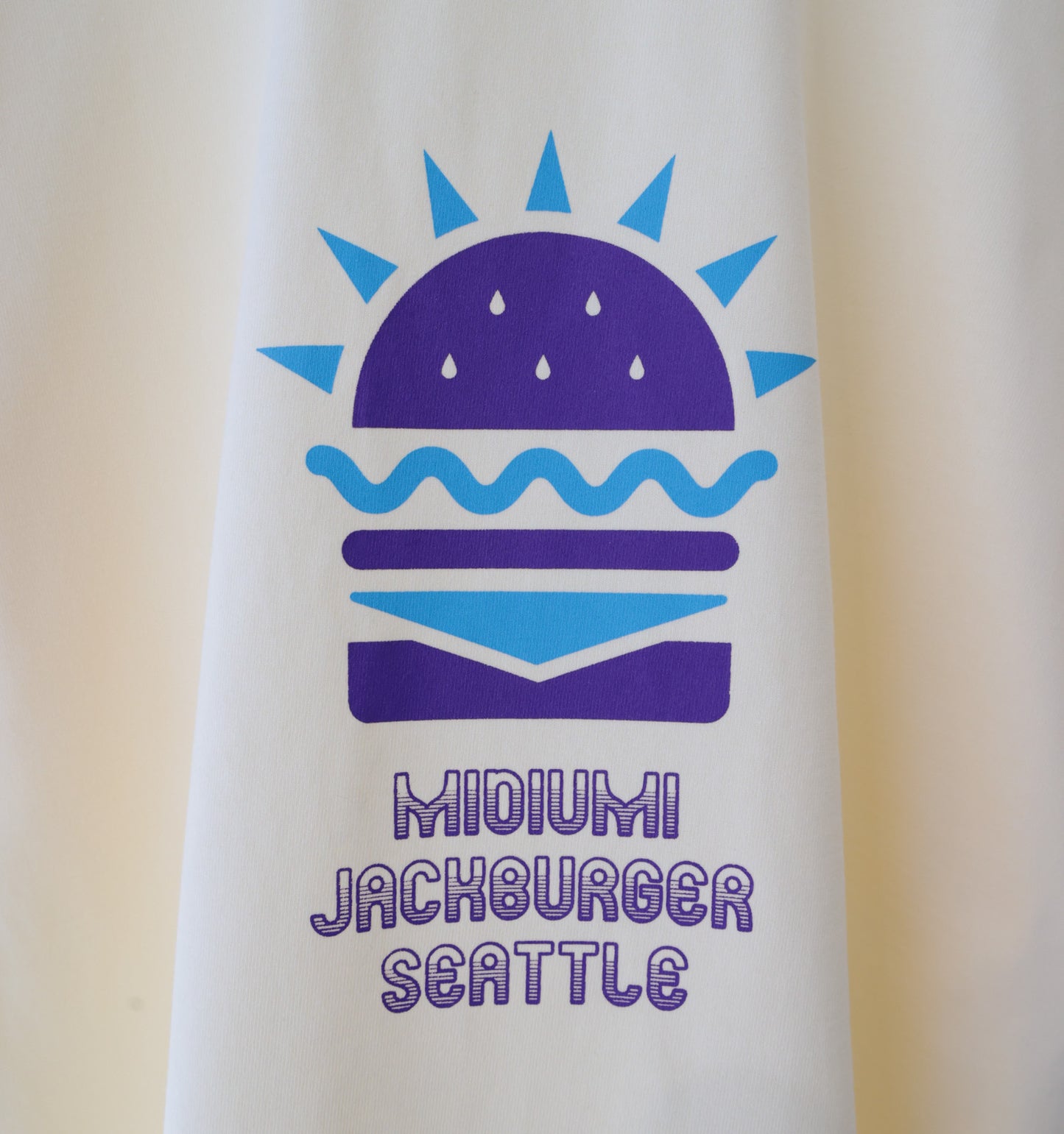 【A】hamburger print T shirt
