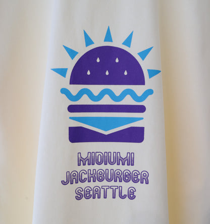 【A】hamburger print T shirt
