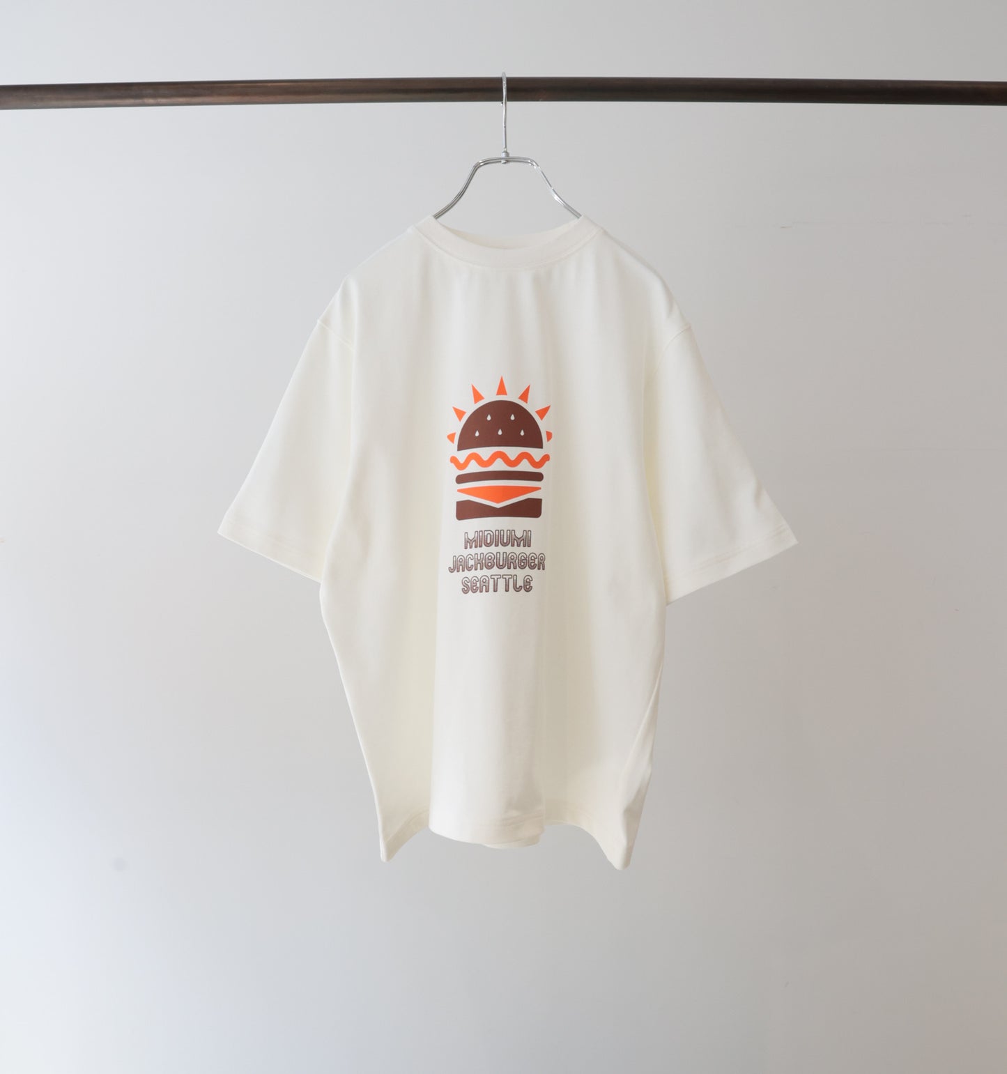 【A】hamburger print T shirt