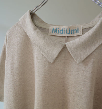 【A】linen with collar pullover