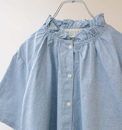 【A】chambray frill shirt