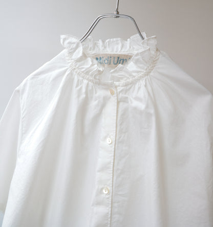 【A】chambray frill shirt