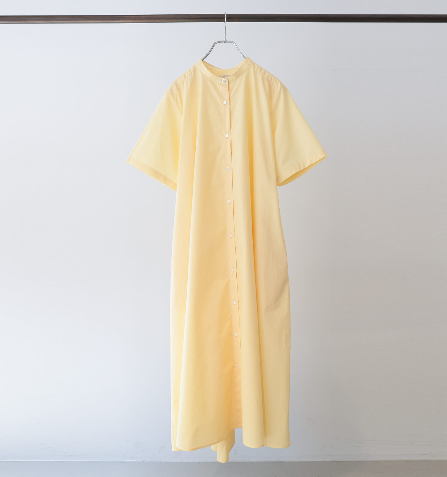 【A】half sleeve A line shirt one piece