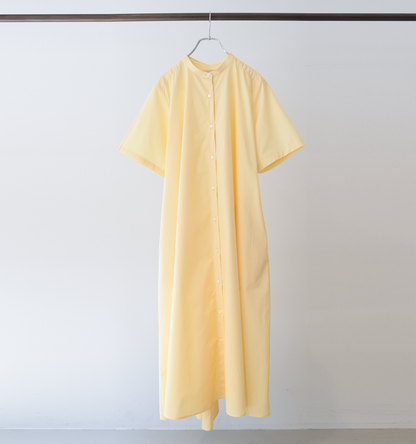 【A】half sleeve A line shirt one piece