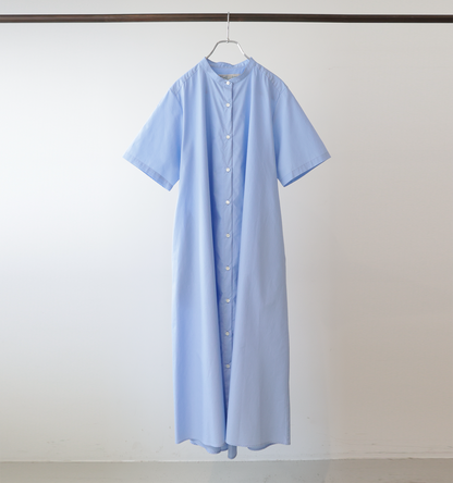 【A】half sleeve A line shirt one piece