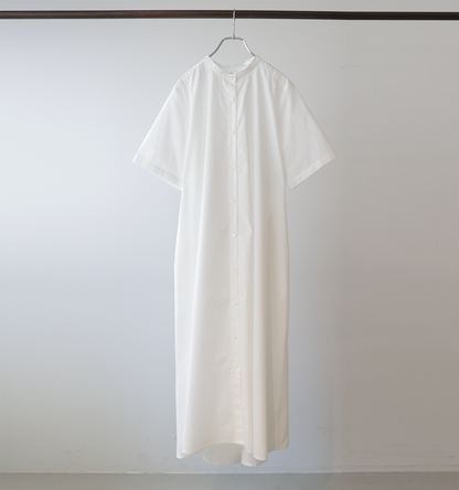 【A】half sleeve A line shirt one piece