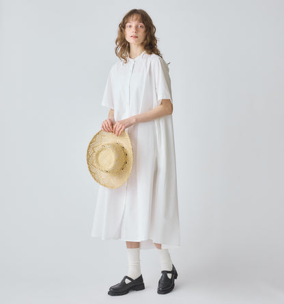 【A】half sleeve A line shirt one piece