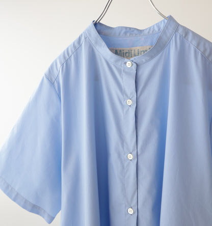 【A】half sleeve A line shirt one piece