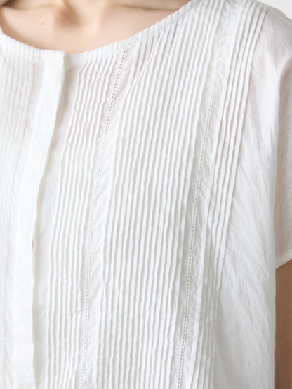 pin tuck N/S shirt
