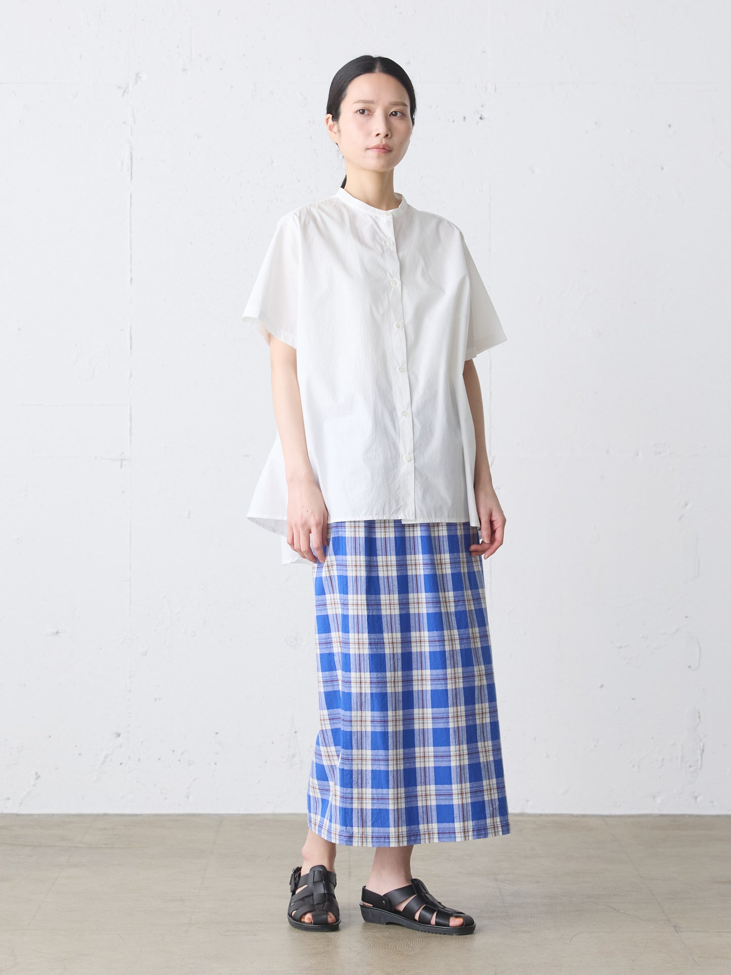 half slv A line shirt