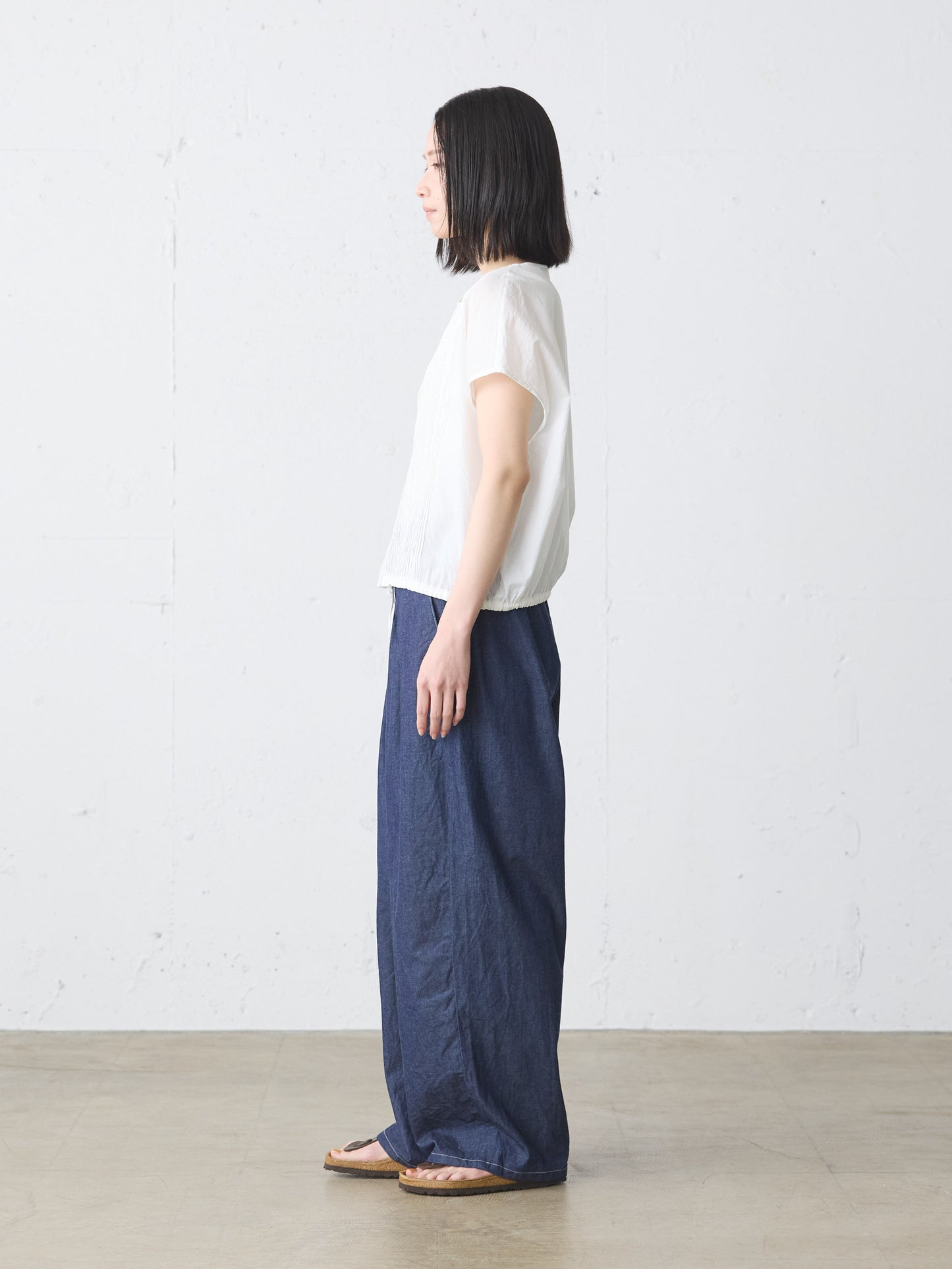 pin tuck N/S shirt