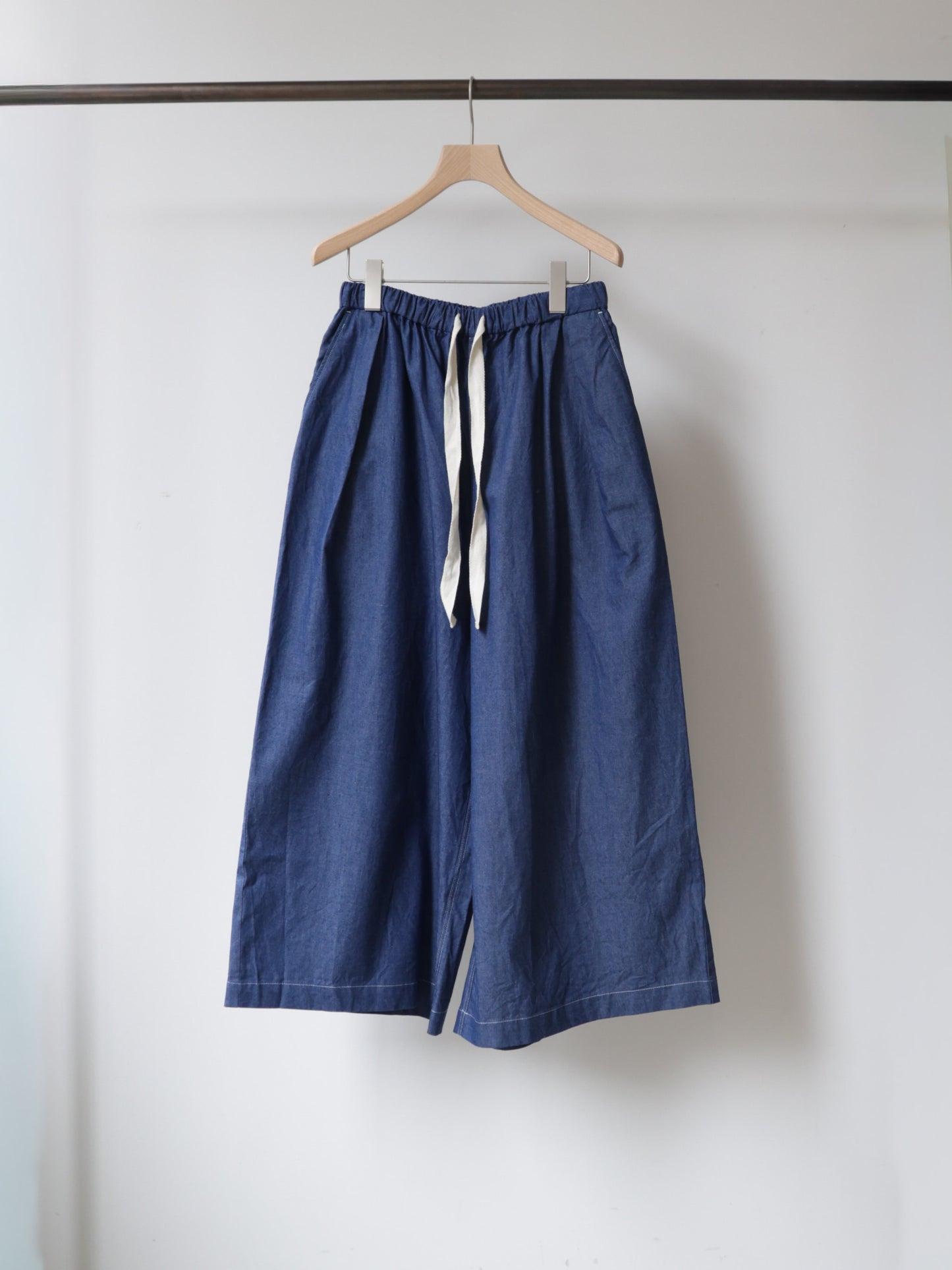 light wide tuck denim