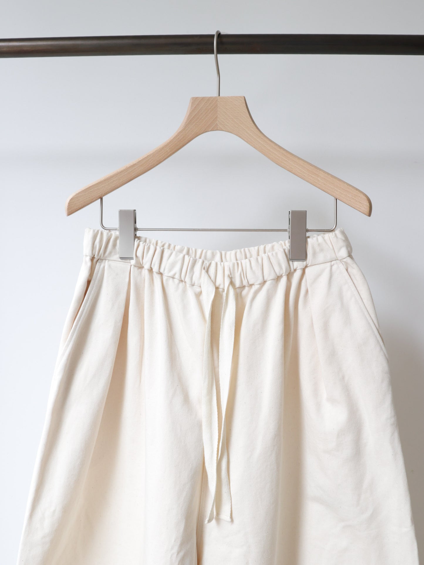 light wide tuck denim