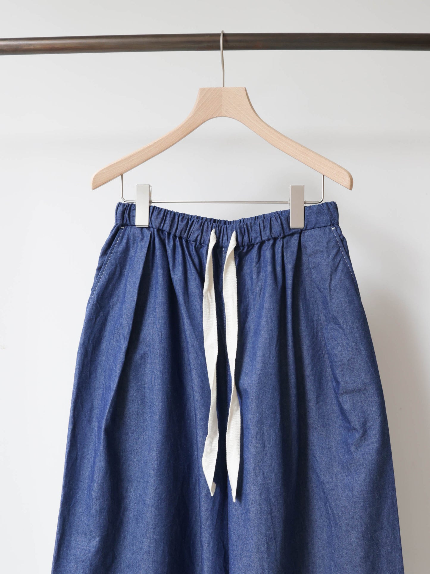 light wide tuck denim