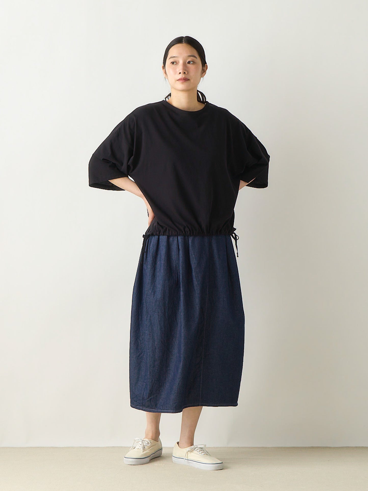 half sleeve drawstring pullover