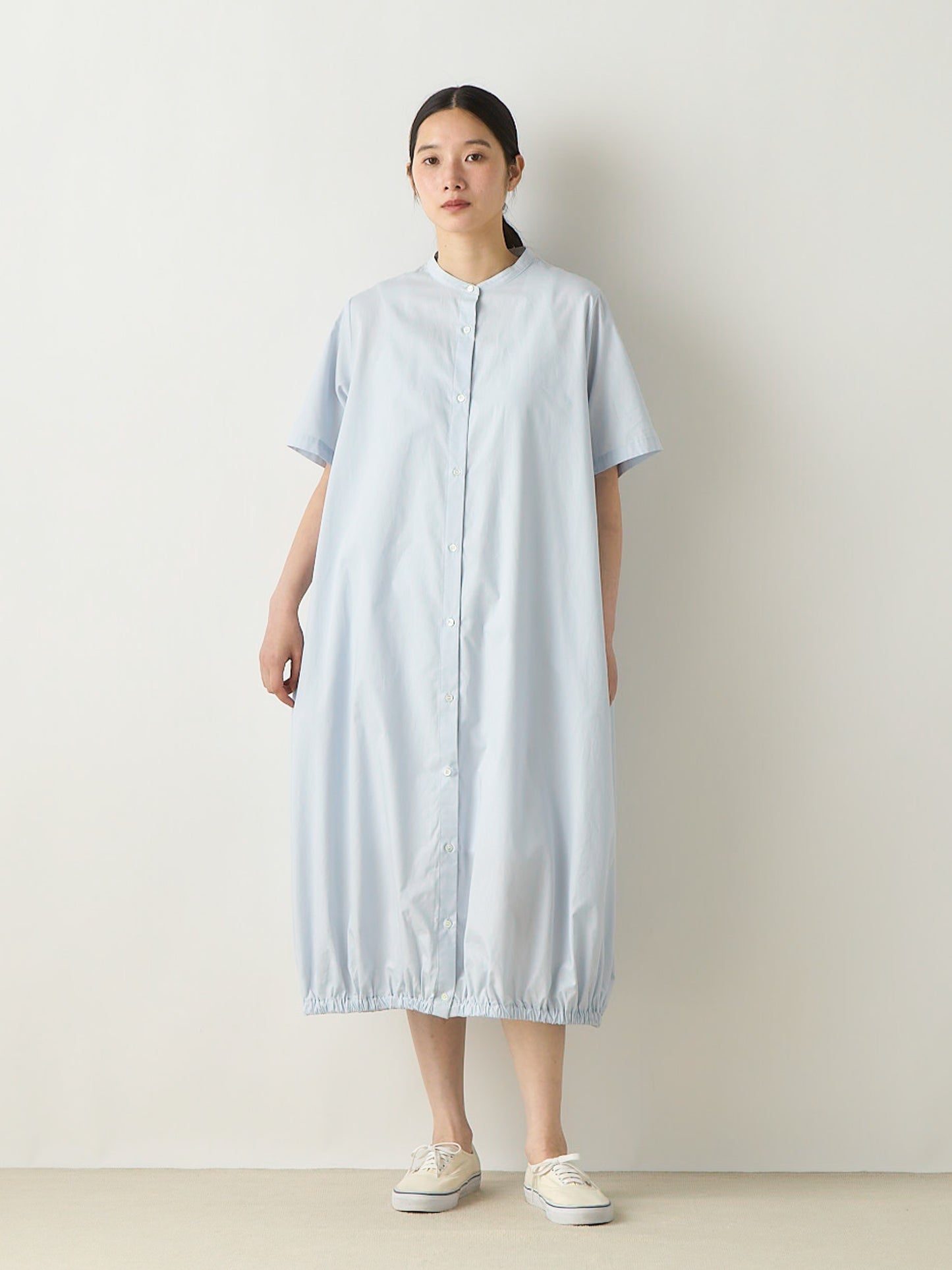 balloon shirt one-piece