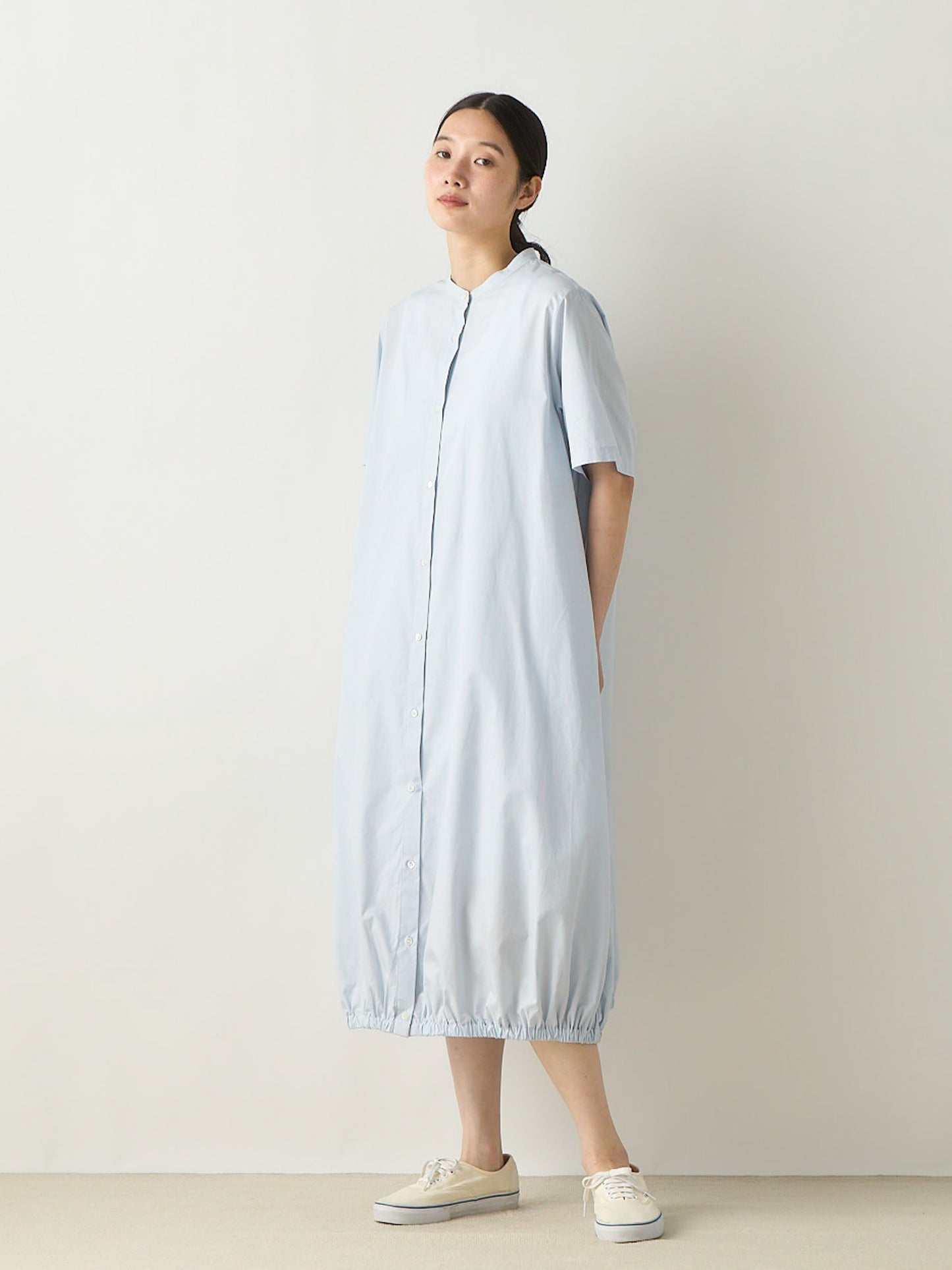 balloon shirt one-piece