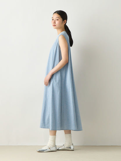chambray nosleeve plenty one-piece