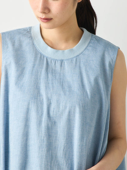 chambray nosleeve plenty one-piece