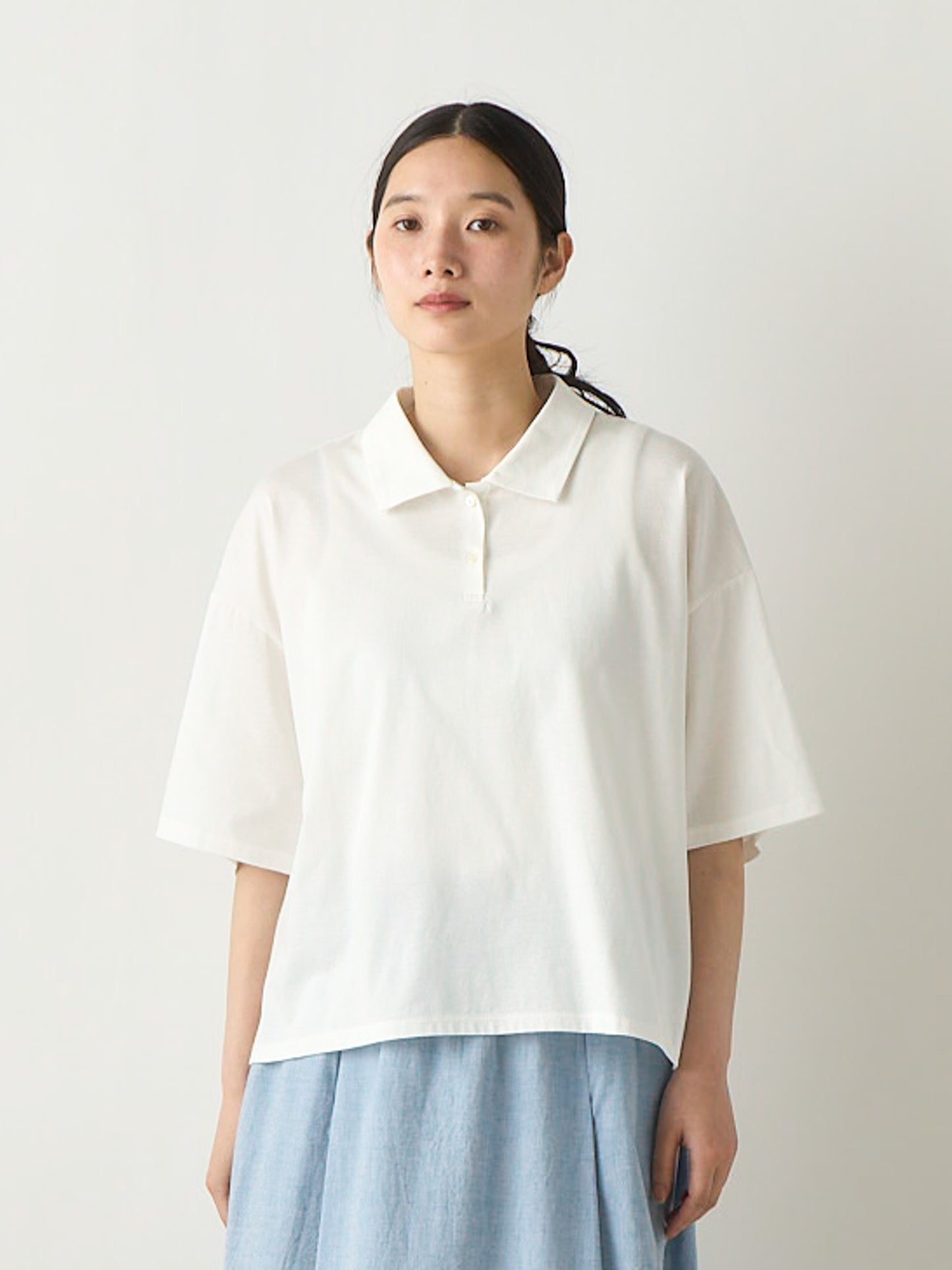 wide polo pullover