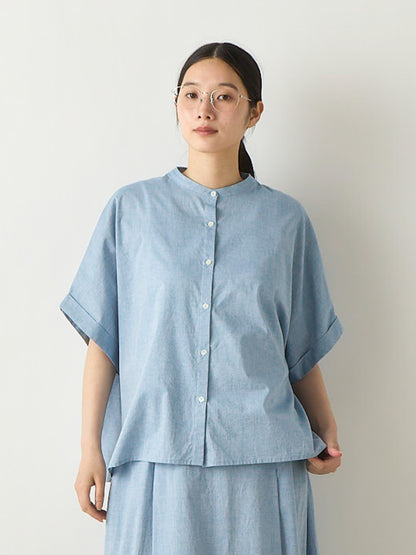chambray wide shirt