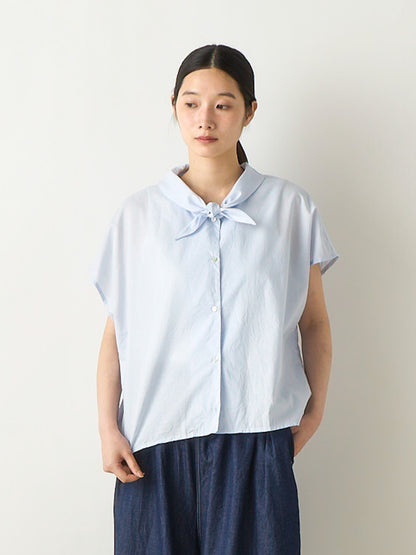 scarf like nosleeve shirt
