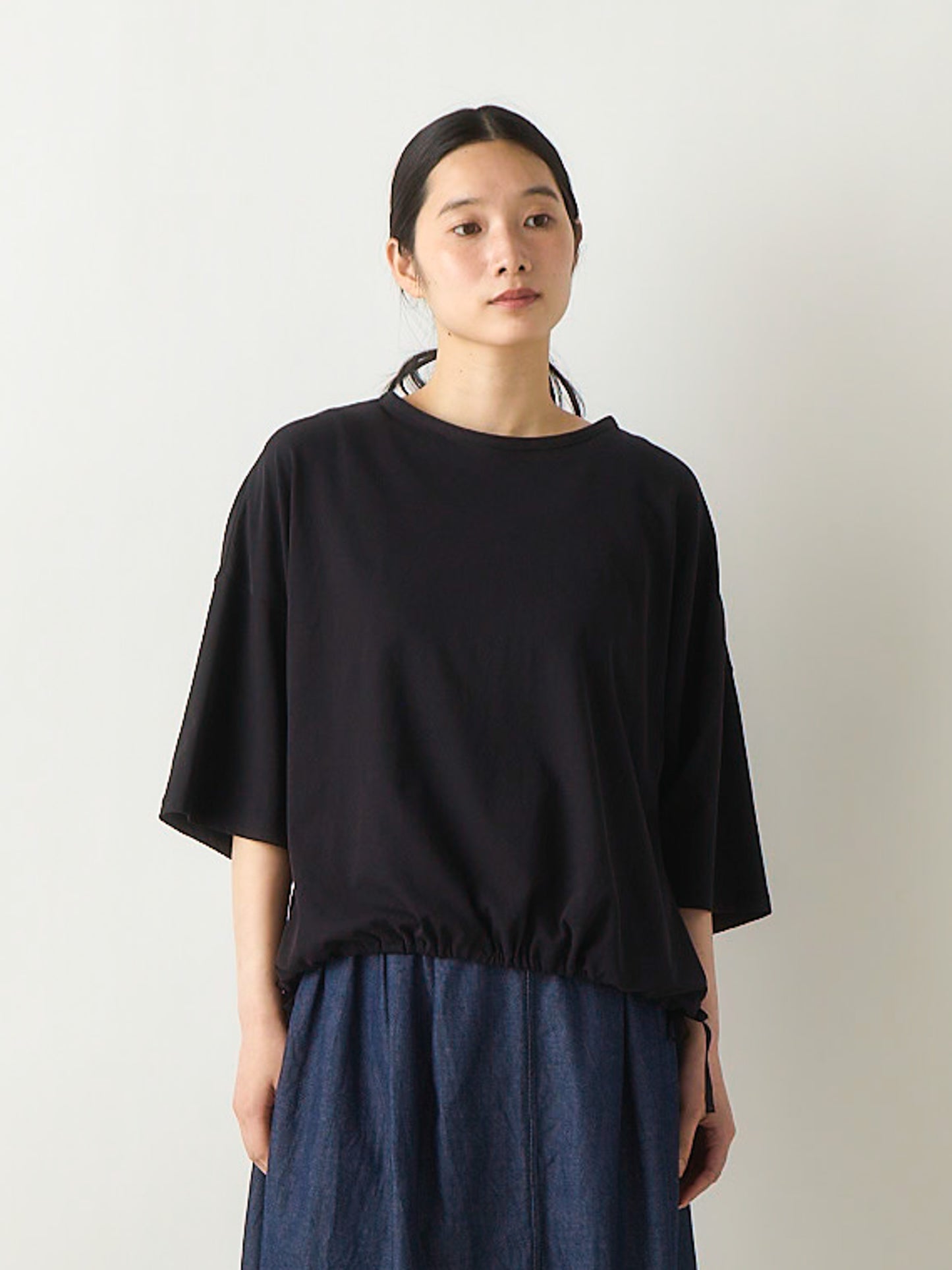 half sleeve drawstring pullover
