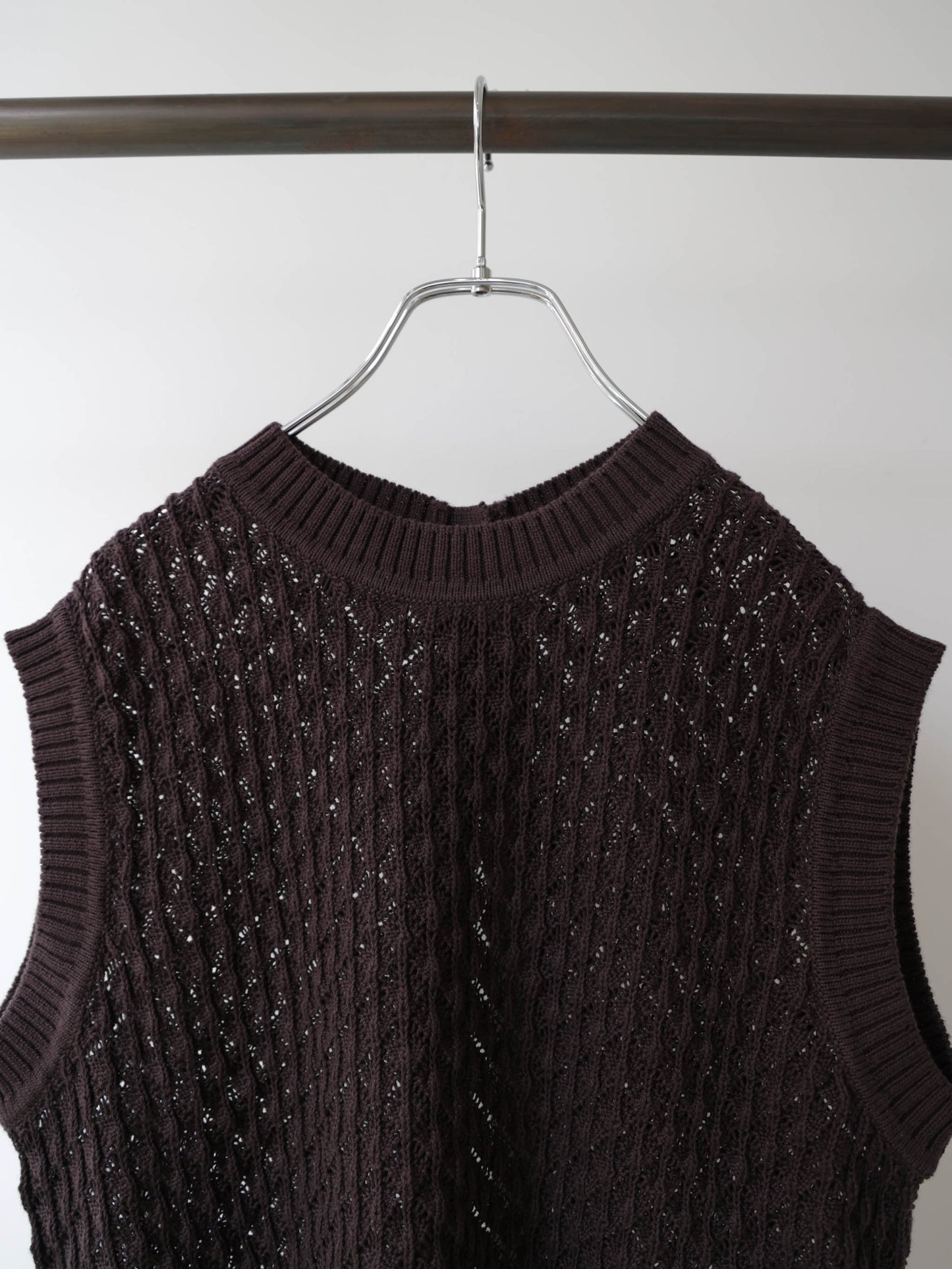 mesh knit vest