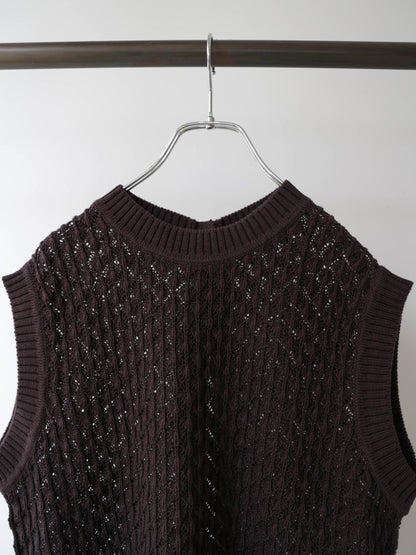 mesh knit vest