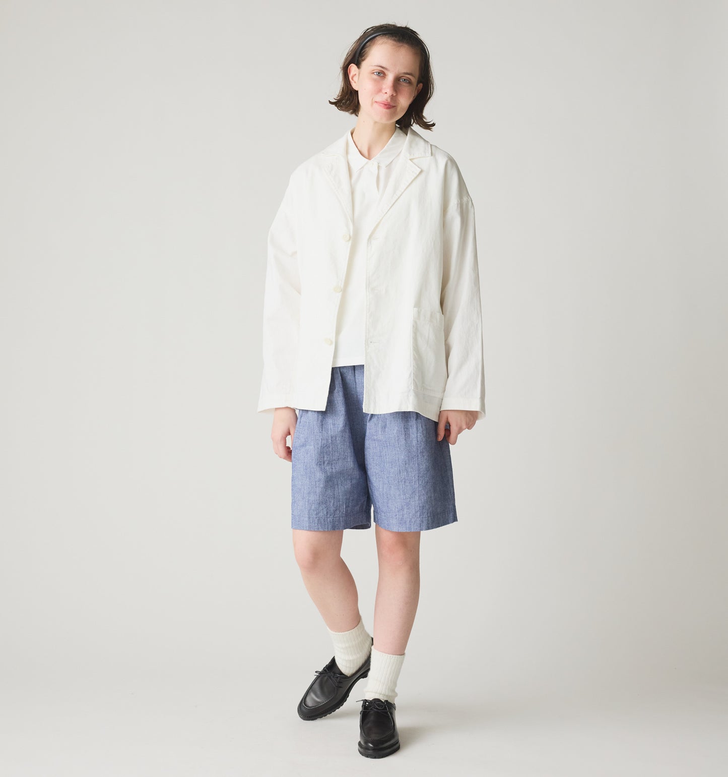 cotton linen tailored jacket