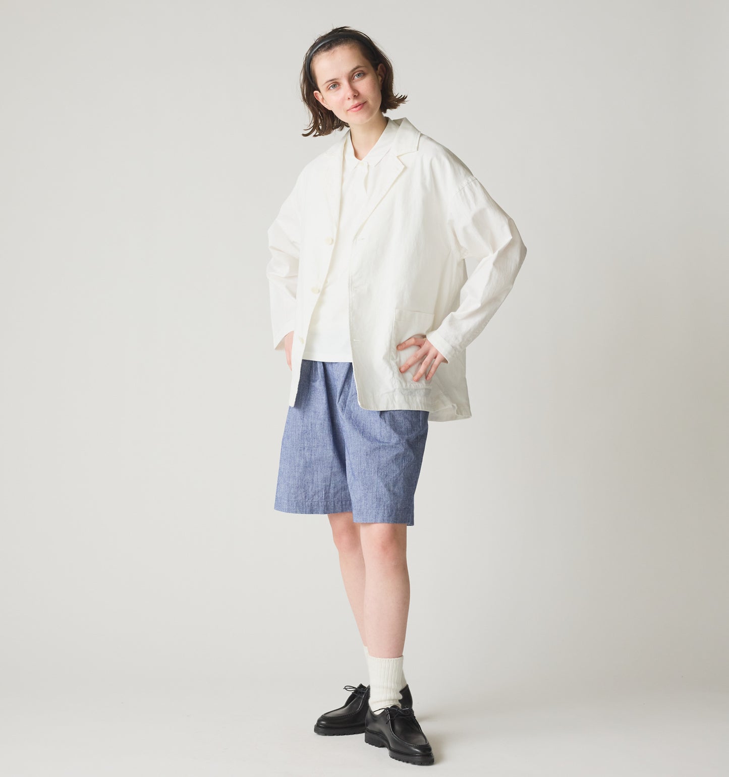 cotton linen tailored jacket