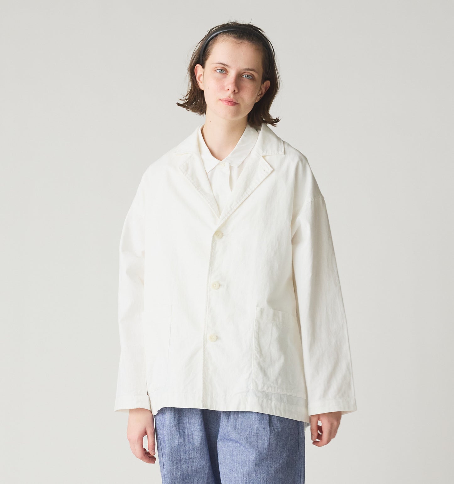 cotton linen tailored jacket