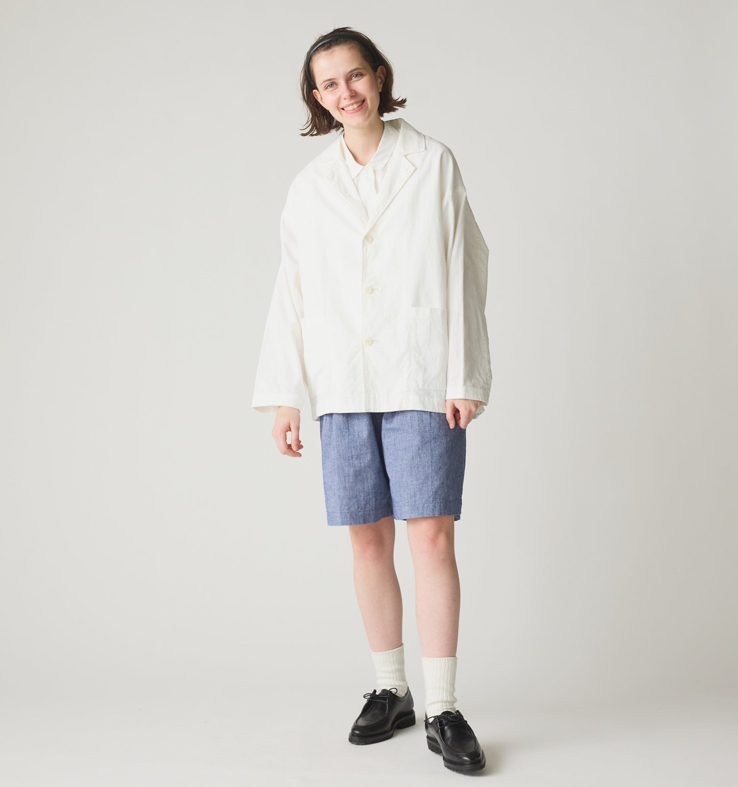 cotton linen tailored jacket