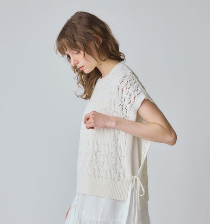 tapeyarn side ribbon vest