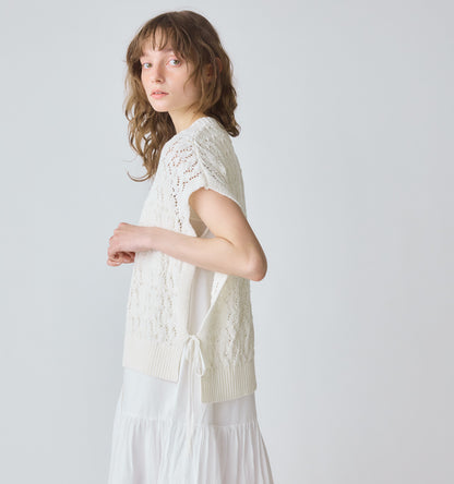tapeyarn side ribbon vest