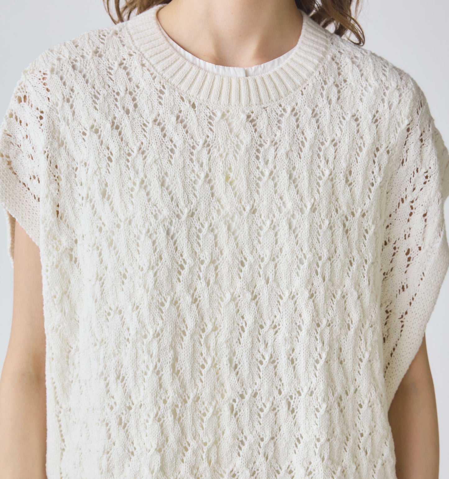 tapeyarn side ribbon vest